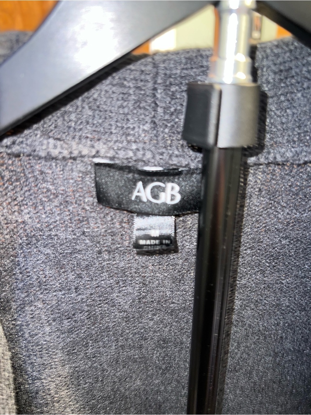 AGB Charcoal Black Knit Crewneck Sweater